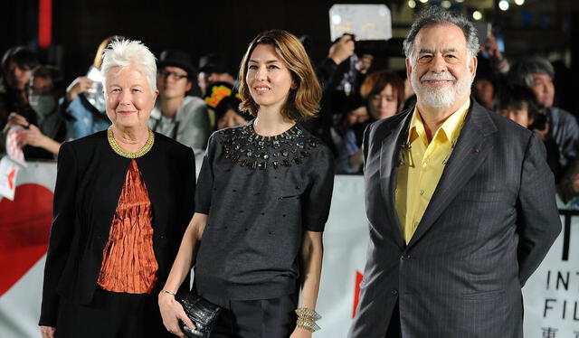 Eleanor Coppola, Sofía Coppola y Francis Ford. Foto: Vogue   