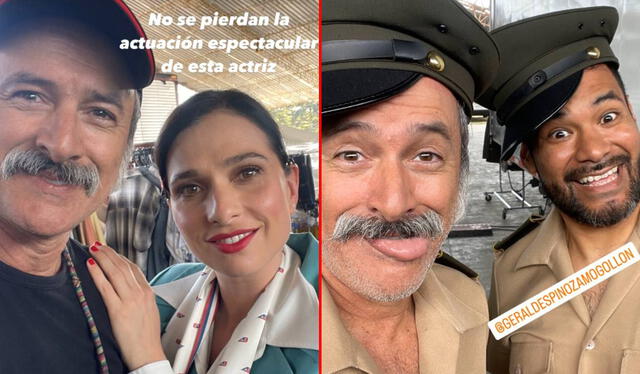  El actor peruano también difundió fotos detrás de cámaras con algunos de sus compañeros. Foto: Composición LR/Instagram Carlos Alcántara    
