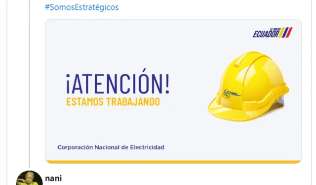 Corte de electricidad en Ecuador, las entidades se pronuncian. Foto: X   