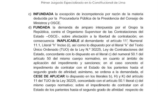 Juzgado anula todas las sanciones impuestas al Grupo La República   