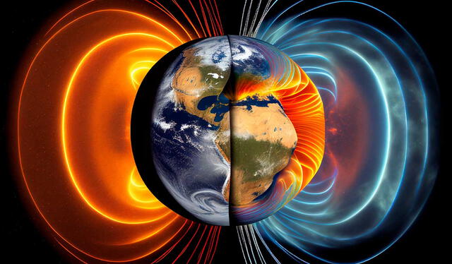 El campo geomagnético de la Tierra nos protege de la radiación. Foto: BBC   