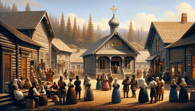  Una referencia de cómo vivía el pueblo en la antigua California rusa. Foto: IA 