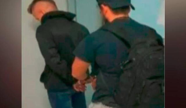 Momento en que miembros del Departamento de Justicia de Estados Unidos arrestan a Stefan Correa, ciudadano ecuatoriano-estadounidense acusado de explotación sexual a menos de edad. Foto: El Colombiano   