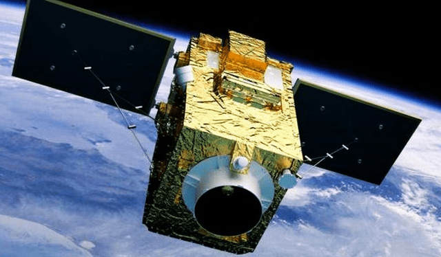 El satélite PerúSAT-1 fue lanzado al espacio en 2016, desde el puerto espacial de Kourou, en la Guayana Francesa. Foto: Andina   