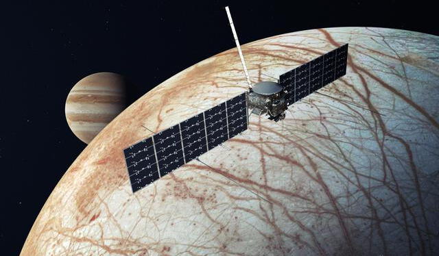  La sonda espacial Europa Clipper analizará el estado de la luna de hielo en Júpiter. Foto: NASA   