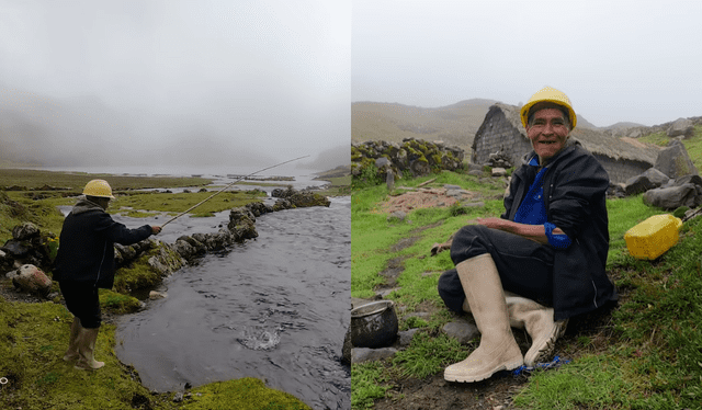 Puno, hombre vive solo en los Andes, Andes peruano