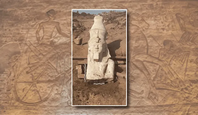  La estatua completa del faraón Ramsés el Grande mide siete metros de largo. Edición: IFLSicence   