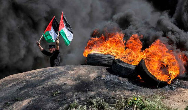 Fuego cruzado en Gaza. Foto: La Razón   