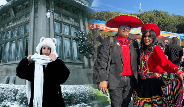 Nicole Cerro ha podido tomar contacto con estudiantes del Perú y de otros países de América y el resto del mundo tras su llegada a China. Foto: composición LR/cortesía/Nicole Cerro   