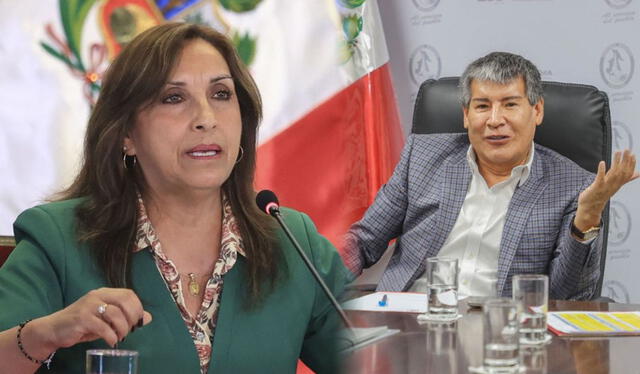 Presidenta Dina Boluarte y Wilfredo Oscorima   