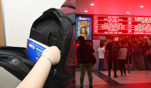  Los cines en el Perú deben solo tomar medidas respecto a la seguridad de sus clientes, indica Indecopi. Foto: composición LR/difusión/El Debate   