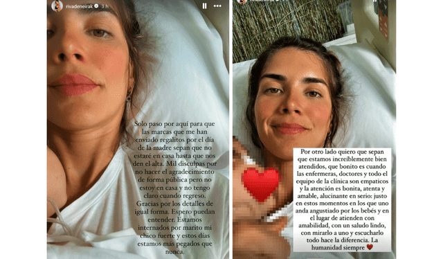  Korina Rivadeneira expresó su sentir tras tener a su bebé mal de salud. Foto: composición LR/Instagram de Korina Rivadeneira   