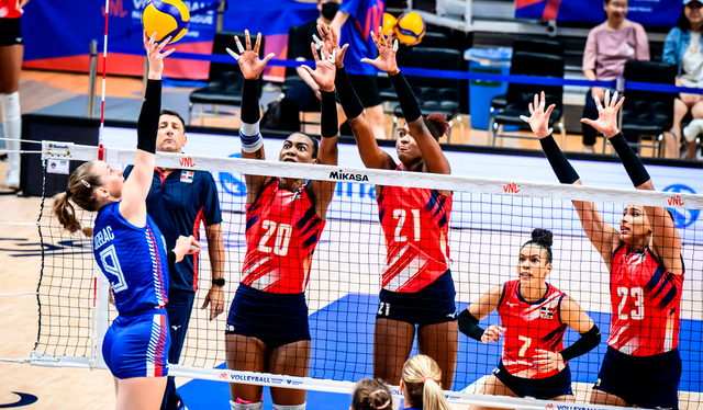 La primera rival de República Dominicana en la VNL 2024 será Serbia, quien fue su última contrincante en la edición 2023. Foto: Volleyball World   