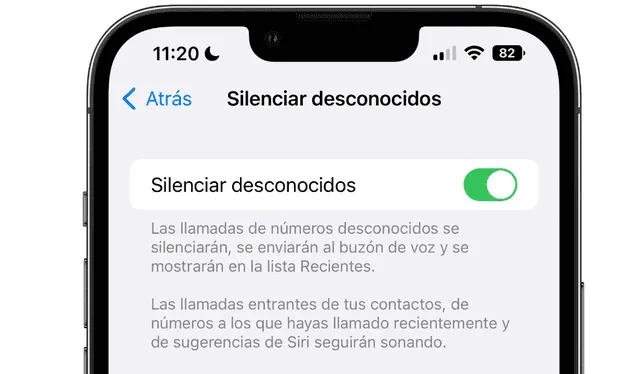  De esta manera, se pueden silenciar llamadas desde Apple. Foto: Xataka   