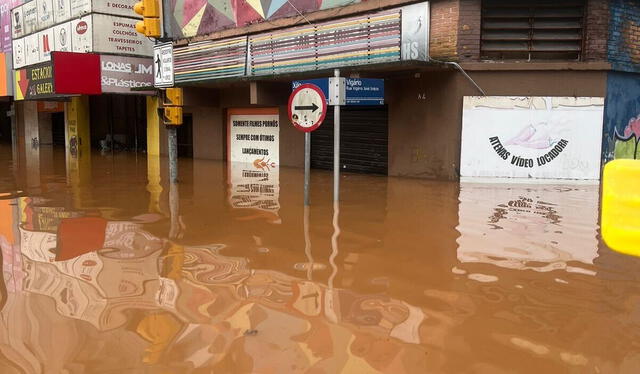 Inundaciones por toda la ciudad de Rio Grande do Sul. Foto: Miguel Angulo   