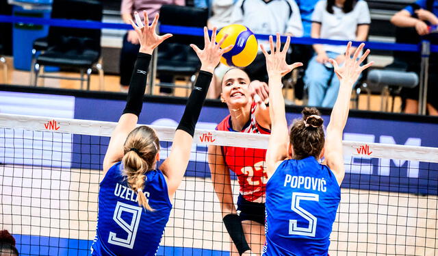 República Dominicana terminó undécima en la última Liga de Naciones de Voleibol femenina. Foto: Volleyball World   