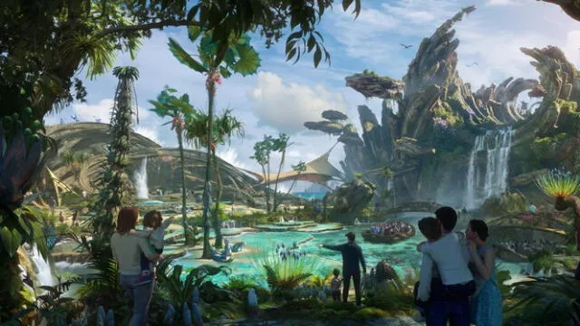  Una recreación de lo que podría ser el parque inspirado en Avatar. Foto: Disney   