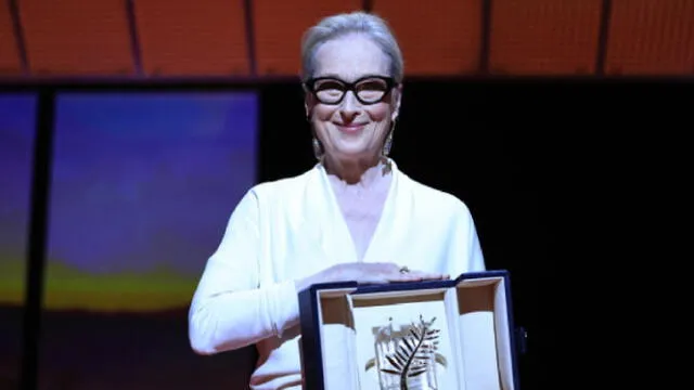 Meryl Streep recibió la Palma de Oro de Honor en Cannes. Foto: AFP   