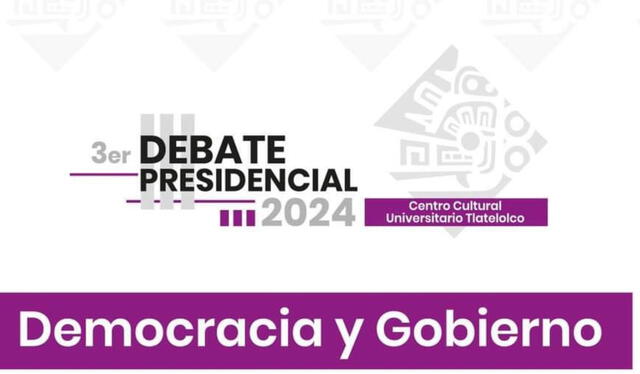 El tercer debate presidencial se llevará a cabo el domingo 19 de mayo de 2024 a las 8:00 p. m. (hora local). Foto: X/@Montano_Ventura.   