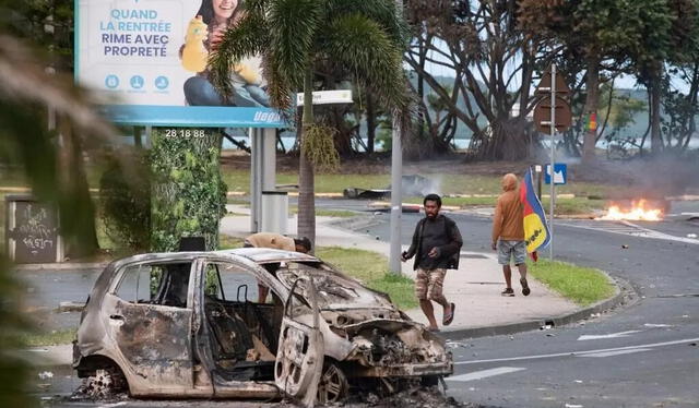 Los disturbios en Nueva Caledonia estallaron después de que los legisladores franceses aprobaran un proyecto de ley que amplía el derecho de voto en las elecciones provinciales. Foto: AFP.    