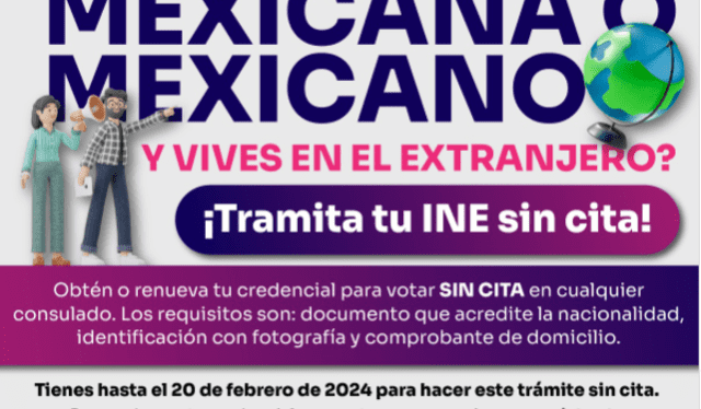 La página oficial de Instagram de INE México publicó su anuncio sobre cómo votar sin cita. Foto: INE   