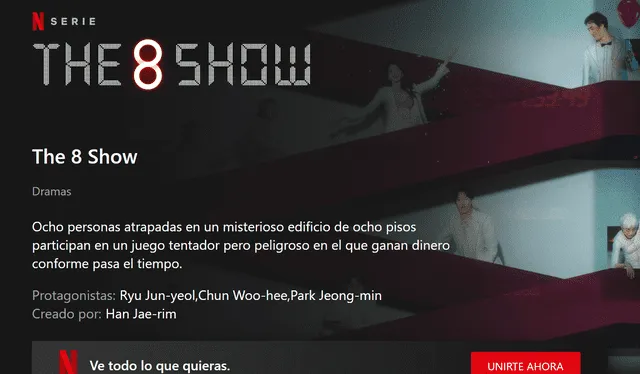  'The 8 Show', la serie coreana, está inspirada en webtoons. Foto: captura Netflix   