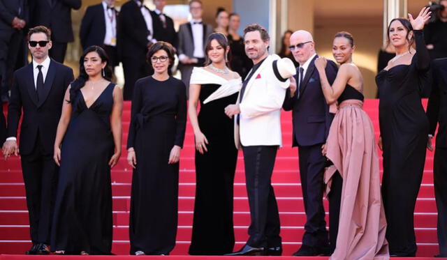 Elenco de 'Emilia Perez' en la alfombra roja de el Festival de Cannes 2024. Foto: Festival de Cannes   