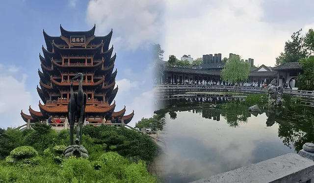 Wuhan también destaca por sus destinos turísticos, como la Torre de la Grulla Amarilla. Foto: composición LR/La República/Francisco Claros   