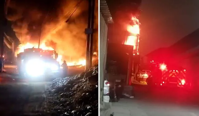 Incendio en Puente Piedra fue confinado, mientras que en VES continuaron las labores. Foto: composición LR/Sedapal   