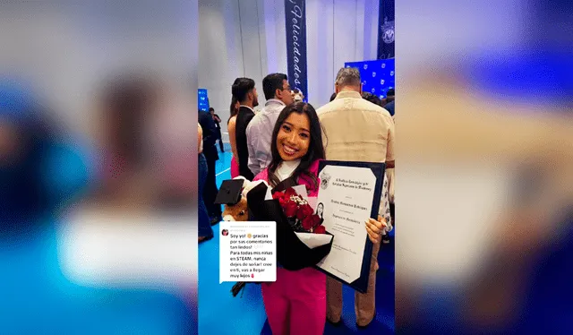  Los usuarios solo tuvieron palabras de felicitaciones para la joven graduada. Foto: composición LR/TikTok/@adrianamontesino0   