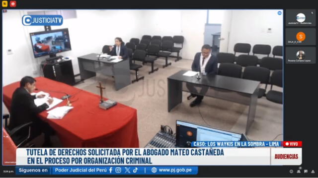 Audiencia de tutela de derechos ante el juez Richard Concepción Carhuancho   