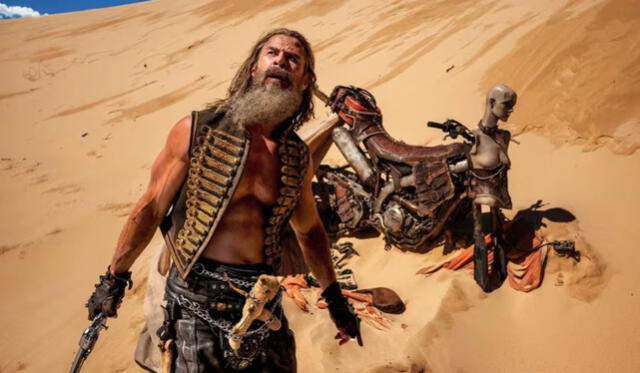  Chris Hemsworth es Dementus en 'Furiosa: de la saga Mad Max'. Foto: MUBI   