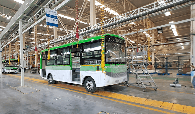 Los buses de China destacan por tener un riguroso proceso de fabricación. Foto: Francisco Claros/La República   