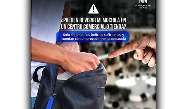  Para poder revisar las pertenencias de los consumidores, se debe realizar bajo un procedimiento adecuado. Foto: El Peruano   