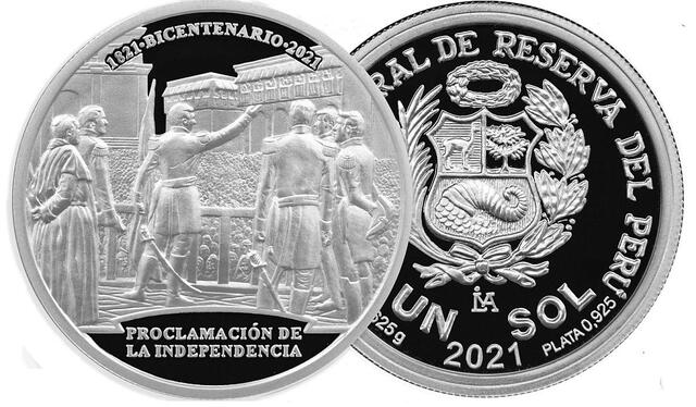  Moneda de plata de la Proclamación de la Independencia. Foto: Crypto Metales   