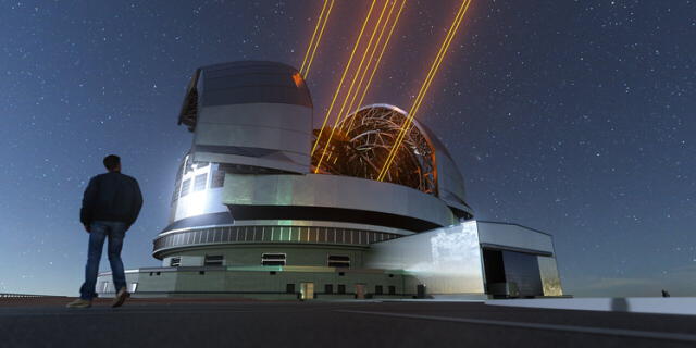 El Extremely Large Telescope (ELT) tendrá un peso mayor al de 4 mil toneladas. Foto: ESO   