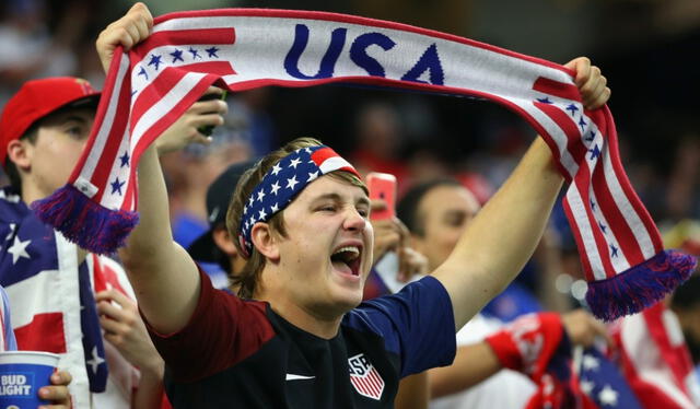  Los hinchas norteamericanos esperan que la copa se quede en casa. Foto: Bolavip   