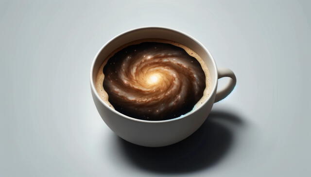 El público en una encuesta realizada lo apodó como "latte cósmico". Foto: Inteligencia Artificial   