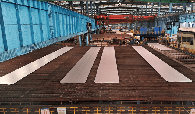 Uno de los productos que se fabrican en el taller inteligente de Nisco son las planchas pesadas de acero. Foto: Francisco Claros/La República   