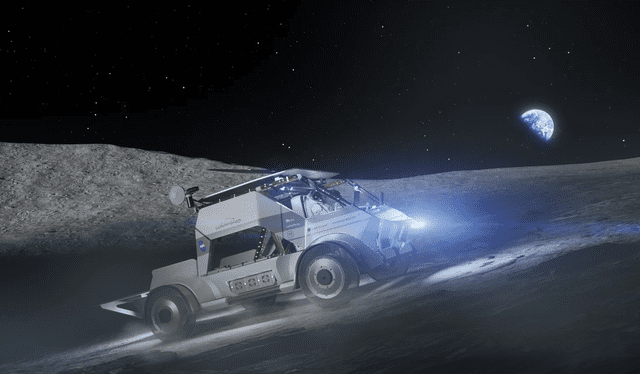  Representación gráfica de la propuesta mostrada por Lunar Outpost, dónde busca ser aprobada por la NASA para realizar la misión Artemis a la Luna en el año 2026. Foto: Lunar Outpost   