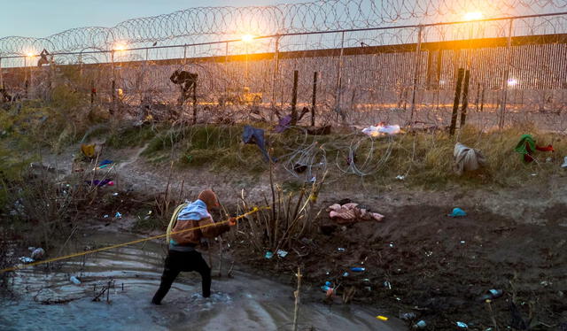 Esta es una toma fotográfica de la frontera entre Estados Unidos y México. Foto: El País   