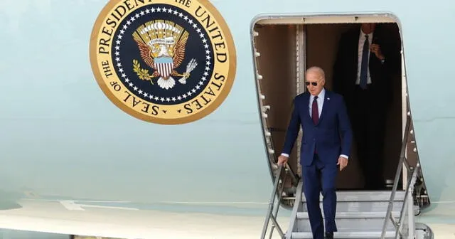 Biden llega a Francia para conmemoración de 6 de junio. Foto: El País   