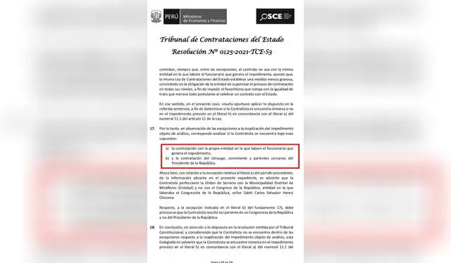 La OSCE reconocía que la prohibición de la Ley 30225 era solo en el entidad en que labora el funcionario   