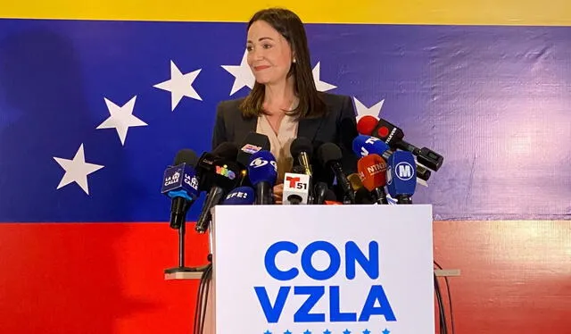  María Corina Machado opositor del gobierno de Maduro. Foto: Static   