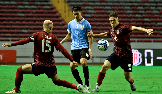 Costa Rica empató 0-0 con Uruguay en un amistoso de preparación para la Copa América 2024. Foto: AFP   