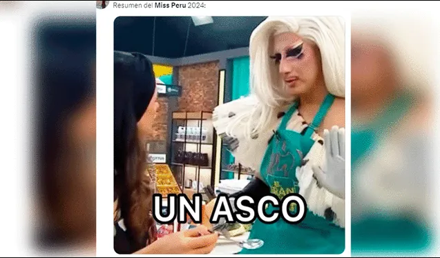  Los usuarios no perdieron la oportunidad para crear los más divertidos memes de la noche de gala del Miss Perú. Foto: X    