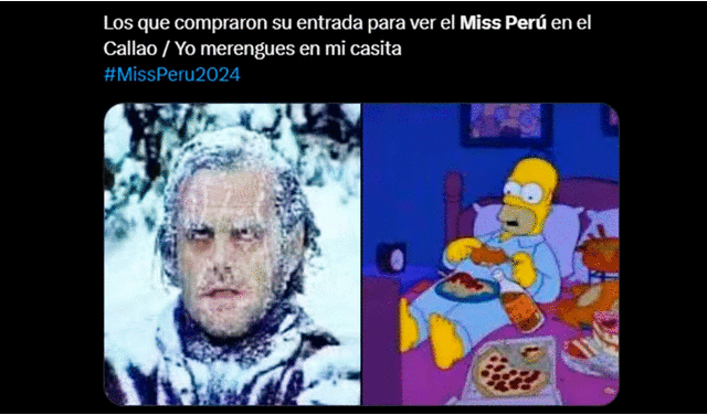  Los usuarios no perdieron la oportunidad para crear los más divertidos memes de la noche de gala del Miss Perú. Foto: X    