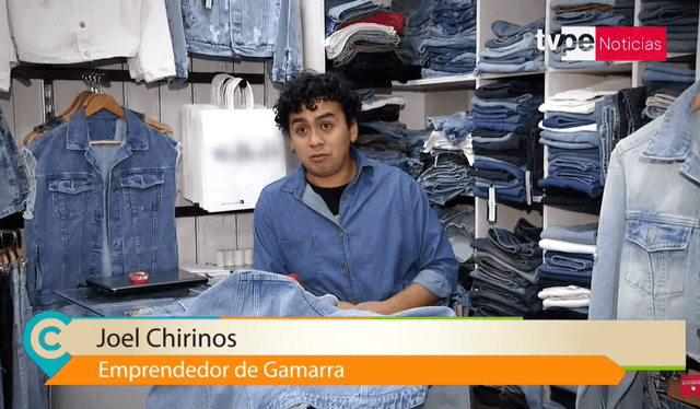 Antes de que Joel Chirinos se dedicara al jean, conocía solo el algodón como material textil. Foto: captura de pantalla/TV Perú   