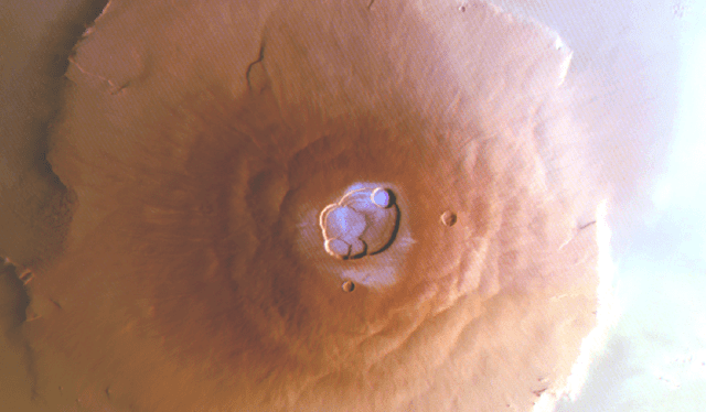  Vista de Mars Express de la escarcha en Olympus Mons. Foto: ESA   
