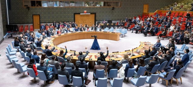  El Consejo de Seguridad de la ONU adopta el proyecto de resolución de EE.UU. para un alto el fuego en Gaza. Foto: ONU/Eskinder Debebe    